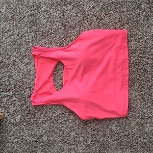 NWOT Energize Crop Top - Gym to Swim size Medium Neon Pinkish Orange